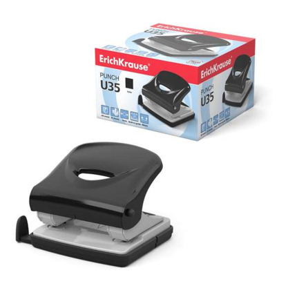 Erichkrause U35 Perforadora - Perfora Hasta 35 Hojas - Cuerpo y Mecanismo de Acero - Garantia de 2 AÃ±os - Color Variado