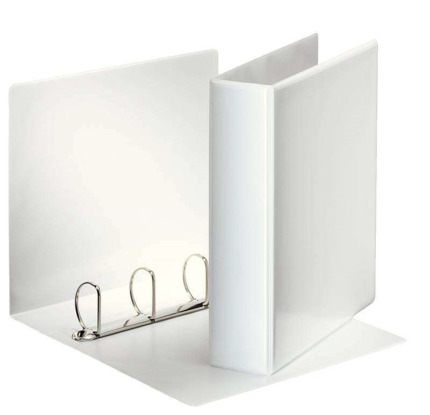 Esselte Carpeta Canguro Gama Basica A4 4 Anillas 4D 50mm - Capacidad para 480 hojas A4 (80 g/m²) -  Color Blanco
