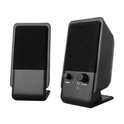 Ewent Altavoces Estereos de Sobremesa de 12W - Alimentacion USB - Jack de 3.5mm - Control de Volumen - Color Negro