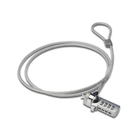 Ewent EW1241 Candado para Portatil con Combinacion - cable 1.5m - Color Plata