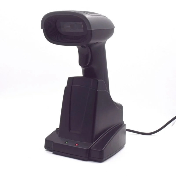 Ewent EW3440 Lector de Codigos de Barras 1D/2D Inalambrico - Wireless y Bluetooth - Autonomia hasta 7h - Base Inteligente - Colo