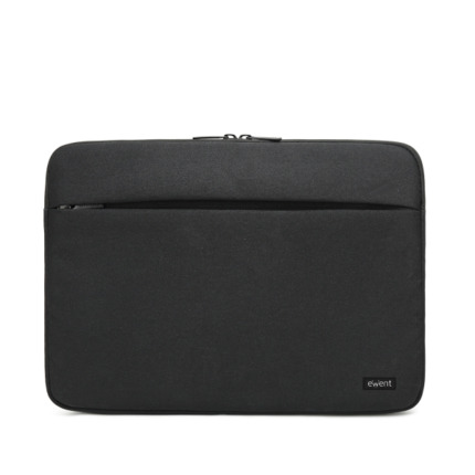 Ewent Funda para Portatil de hasta 14.1" - Poliester - Compartimiento Adicional - Color Negro