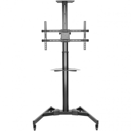 Ewent Soporte de Suelo EW1440 con Rueda - Bandeja - 37-70 - Peso Maximo Soportado 50Kg - Color Negro