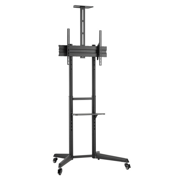 Ewent Soporte de Suelo para TV hasta 70" - Bandeja Auxiliar - Altura Ajustable - Gestion de Cables - VESA Maximo 600x400 - Peso