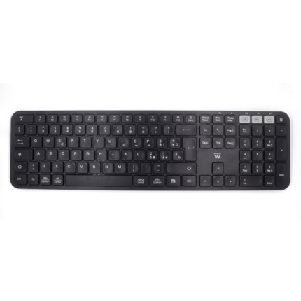 Ewent Teclado Inalambrico - Modo Ahorro de Energia - Disposicion Italiana QWERTY IT - 1x Bateria AAA (Incluida) - Alcance hasta 10m - Color Negro