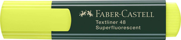 Faber-Castell Rotulador Marcador Fluorescente Textliner 48 - Punta Biselada - Trazo entre 1.2mm y 5mm - Tinta con Base de Agua -
