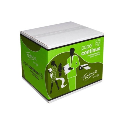 Fabrisa Papel Continuo 11" x 240mm - 1 Hoja, 2 Trepados, 2500 Pliegos - Color Blanco
