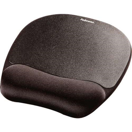 Fellowes Alfombrilla con ReposamuÃ±ecas Espuma Memory Foam - Confort Excepcional - Color Negro