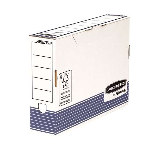 Fellowes Bankers Box Caja de Archivo Definitivo 80mm Folio - Montaje Fastfold - Carton con Certificacion FSC - Medidas Internas