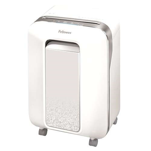 Fellowes LX201 Destructora de Papel Manual Microcorte P-5 - Destruye hasta 12 Hojas - Capacidad de la Papelera 22L - Color Blanc