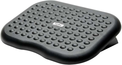 Fellowes Reposapies con Inclinacion Ajustable 0Â° a 15Â° - Gran Superficie de 45x33 cm - Textura Efecto Masaje - Color Negro