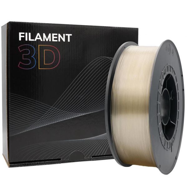 Filamento 3D PETG - Diametro 1.75mm - Bobina 1kg - Color Transparente