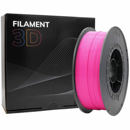 Filamento 3D PLA - Diametro 1.75mm - Bobina 1kg - Color Rosa Fluorescente