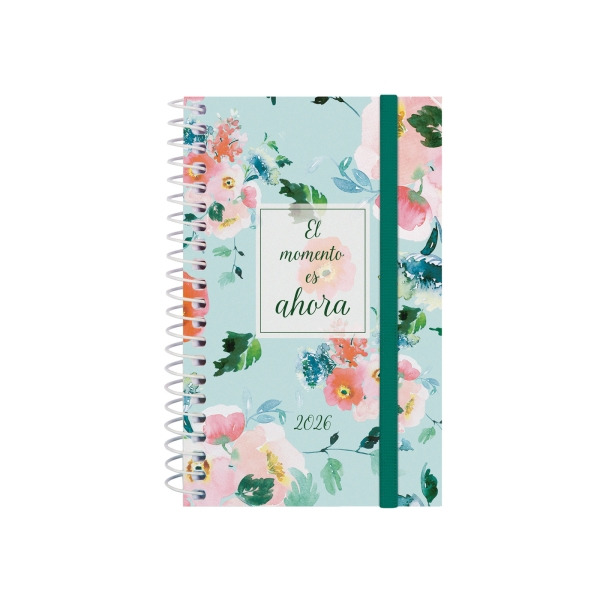 Finocam Design Collection Agenda de Espiral - Anual 2026 - Tapa Ligera - Formato E3 - 85x14x127mm - Semana Vista Horizontal - Te