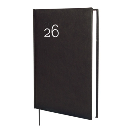 Finocam Dynamic Milano Agenda Profesional - Anual 2026 - Tapa Dura Acolchada - Formato Y11 - 168x32x245mm - 1 Dia por Pagina - Color Negro