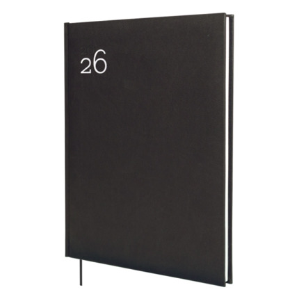 Finocam Dynamic Milano Agenda Profesional - Anual 2026 - Tapa Dura Acolchada - Formato Y12 - 214x19x275mm - Semana Vista en Vertical - Color Negro