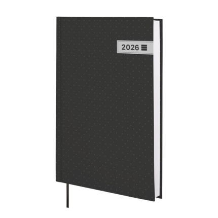 Finocam Dynamic Porto Design Agenda - Anual 2026 - Tapa Dura - Formato Y10 - 145x23x210mm - 1 Dia por Pagina - Color Negro