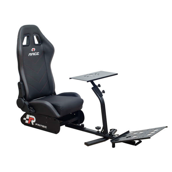 FR-TEC Asiento Simulador de Carreras Racing Seat Race - Asiento Tipo Baquet - Respaldo de 81cm - Inclinacion de Hasta 135ð -