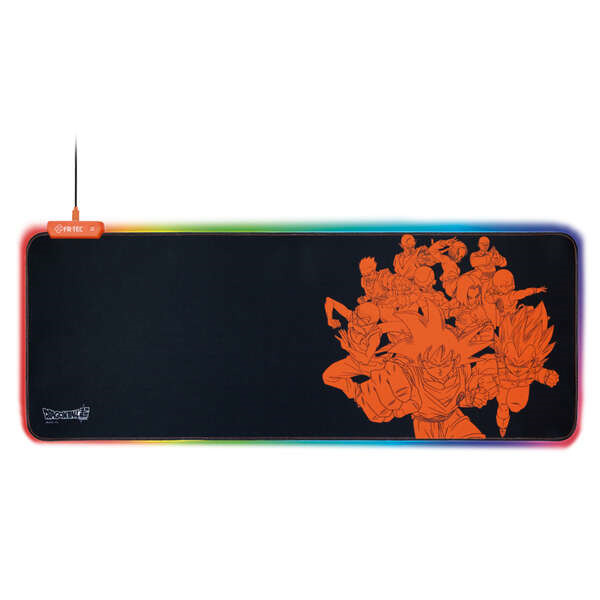 FR-TEC Mousepad Goku XL - Licencia Oficial Dragon Ball Super - Luz RGB en Bordes - DiseÃ±o Antideslizante - Tecnologia Plug and