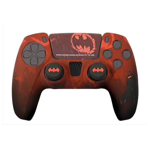 FR-TEC Pack Oficial de Batman Funda de Silicona + Grips para Joysticks para Dualsense - Diseño Inspirado en Comics - Sticker pa