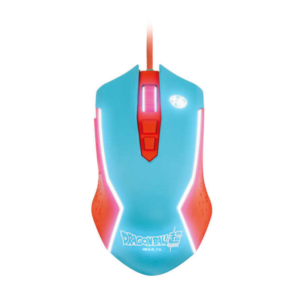 FR-TEC PC Dragon Ball Super Raton Goku - DiseÃ±o Ergonomico - Luz LED RGB - Control de Dpi (800-8000) - Almohadillas Deslizantes