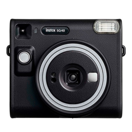 Fujifilm Instax Square SQ40 Camara Instantanea - TamaÃ±o de Imagen 62Ã62mm  - Espejo para Selfies - Exposicion Automatica - Color Negro