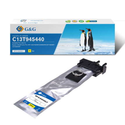 Compatible G&G Epson T9454 Amarillo Cartucho de Tinta Pigmentada Generico - Reemplaza C13T945440