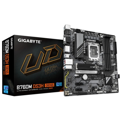 Gigabyte B760 DS3H Gen5 Placa Base Intel 1700 4x DDR5 VGA, HDMI, DisplayPort - MicroATX