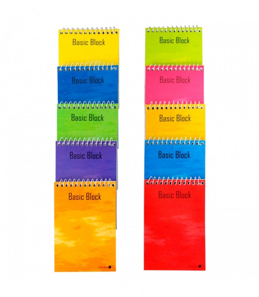 Golden Cuaderno Espiral Superior 12º (85x125mm) 80 Hojas 60gr Cuadricula - Tapa Plastificada - Margen Remarcado - Colores Surti