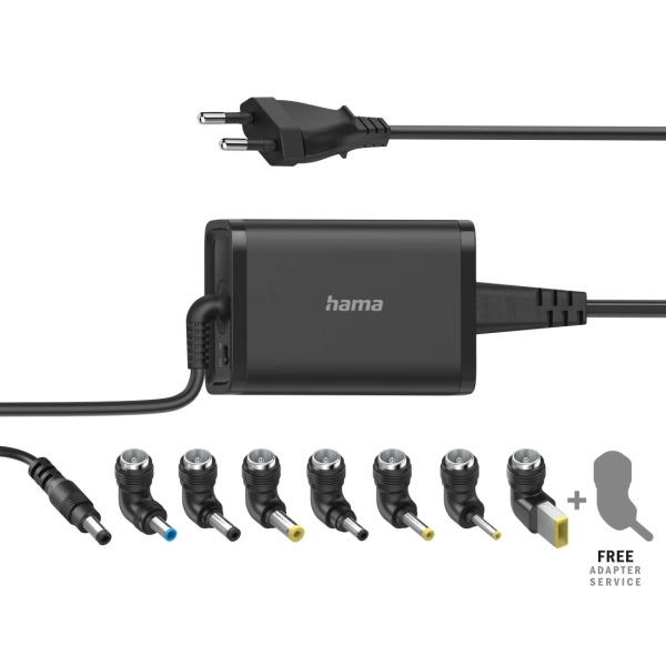 Hama Essential Fuente de Alimentacion Universal para Portatil - Potencia 45W - Voltaje 15-19V - Cable de Entrada 1.2m - Cable de