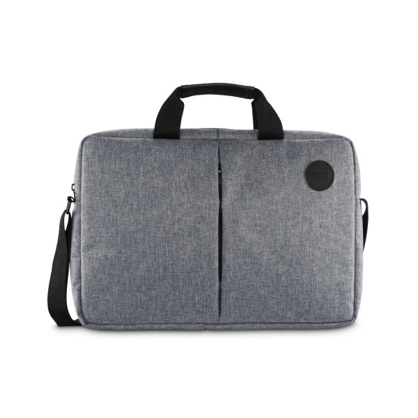 Hama Genua Maletin para Portatiles hasta 15.6" - Poliester - Bandolera Ajustable - Bolsillo Frontal - 42.5x5x31cm - Color Gris