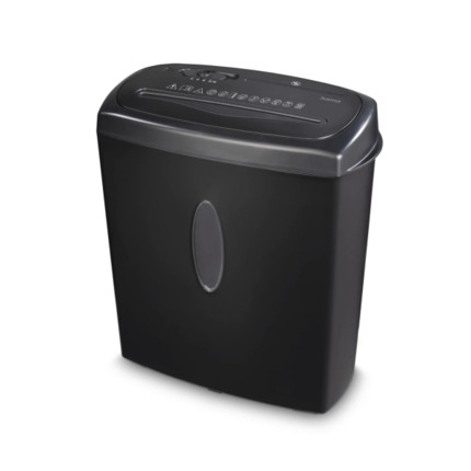 Hama Home x10CD Destructora de Papel Manual - 460W - 72dB - Destruye hasta 11 Hojas - Velocidad 2m/min - Corte Transversal P-4 - Destruye Bandas Magneticas y Tarjetas - 34x17x39cm - Color Negro