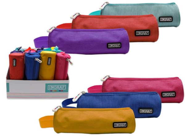 Ingraf Mediterraneo Portatodo Redondo - Diseño Elegante - Material Resistente - Cierre Seguro - Ideal para Uso Diario - Facil d