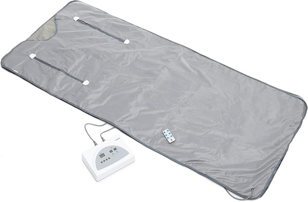 Innovagoods Bedna Manta Sauna de Calor Infrarrojo - 650W - 2 Cables de 150cm - Pantalla LED - Temperatura Regulable - Plegable -