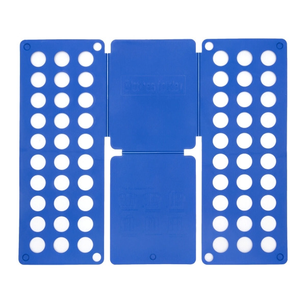 Innovagoods Doblador de Ropa - Polipropileno - Plegable - Uso Sencillo - Compacto - 24x59x1cm - Color Azul