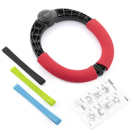 Innovagoods Forcearc Ejercitador de Brazos Regulable - Resistencia Ajustable - Guia de Ejercicios - Material Antideslizante - 3 Bandas de Resistencia - 31.5x26x3.3cm - Colores segun nivel