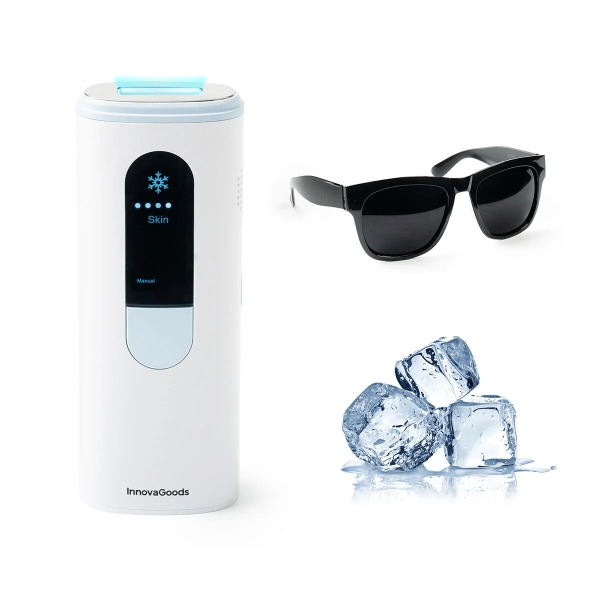 Innovagoods Kulepil Depiladora de Luz Pulsada - Funcion Frio - Incluye Accesorios - Apagado Automatico - Cable 150cm - Gafas de