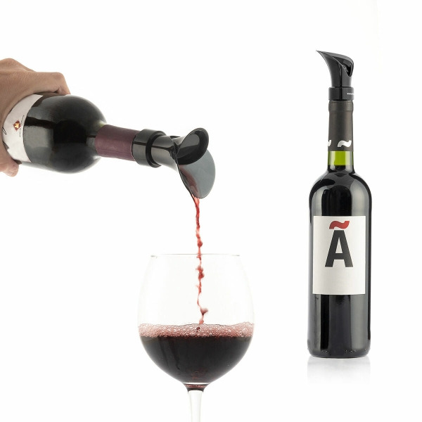 Innovagoods Wintopp Tapon Dispensador de Vino 2 en 1 con Aireador - Multifuncion - Cierre Hermetico - Antigoteo - Facil de Limpi