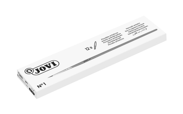Jovi Pinceles Artisticos Pelo Poney NÂº 1 - Pelo Natural - Mango de Madera - Calibre 00 al 12 - Punta Redonda - Pelo Suave - Col