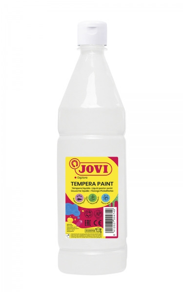 Jovi Tempera Paint Tempera Liquida 1000ml - Base Agua - Lista para Usar - Alto Poder Cubriente - Secado Rapido - Excelente Fluid