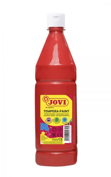 Jovi Tempera Paint Tempera Liquida 1000ml - Base Agua - Lista para Usar - Alto Poder Cubriente - Secado Rapido - Excelente Rendi