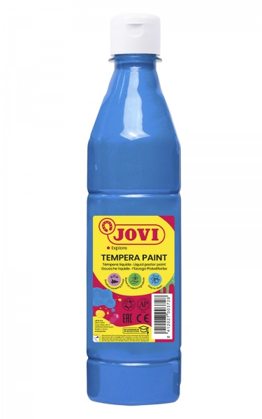 Jovi Tempera Paint Tempera Liquida 500ml - Base Agua - Lista para Usar - Alto Poder Cubriente - Secado Rapido - Excelente Fluide