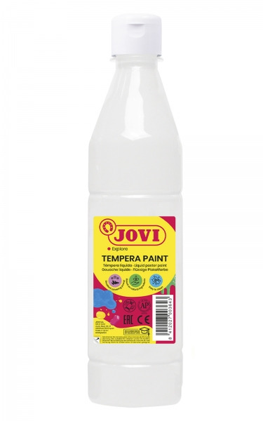 Jovi Tempera Paint Tempera Liquida 500ml - Base Agua - Lista para Usar - Alto Poder Cubriente - Secado Rapido - Excelente Fluide
