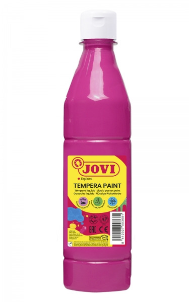 Jovi Tempera Paint Tempera Liquida 500ml - Base Agua - Lista para Usar - Alto Poder Cubriente - Secado Rapido - Excelente Fluide