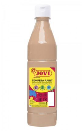 Jovi Tempera Paint Tempera Liquida 500ml - Base Agua - Lista para Usar - Alto Poder Cubriente - Secado Rapido - Excelente Fluidez - Adherencia en Multiples Superficies - Color Ocre