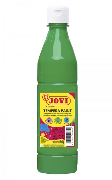 Jovi Tempera Paint Tempera Liquida 500ml - Base Agua - Lista para Usar - Alto Poder Cubriente - Secado Rapido - Excelente Fluide