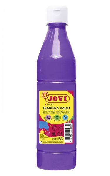 Jovi Tempera Paint Tempera Liquida 500ml - Base Agua - Lista para Usar - Alto Poder Cubriente - Secado Rapido - Excelente Fluide