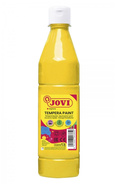 Jovi Tempera Paint Tempera Liquida 500ml - Base Agua - Lista para Usar - Alto Poder Cubriente - Secado Rapido - Facil Aplicacion