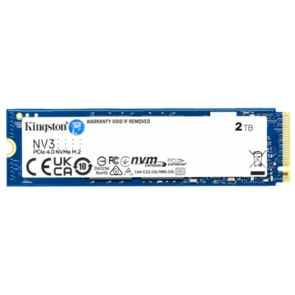 Kingston NV3 Disco Duro Solido SSD M2 2280 2TB PCIe 4.0 NVMe 3D NAND