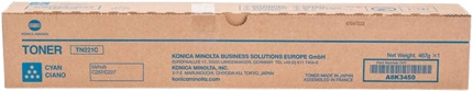 Konica Minolta Bizhub C227/C267/C287 Cyan Cartucho de Toner Original - TN221C/A8K3450
